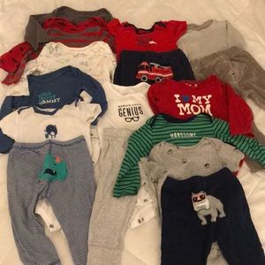 17 Piece lot of boys 12 month old clothing